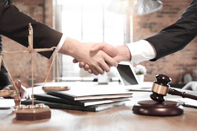 Law and justice concept with attorney